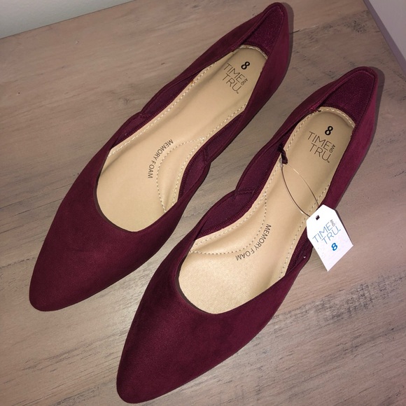 Time and Tru Shoes - Time & Tru maroon flats